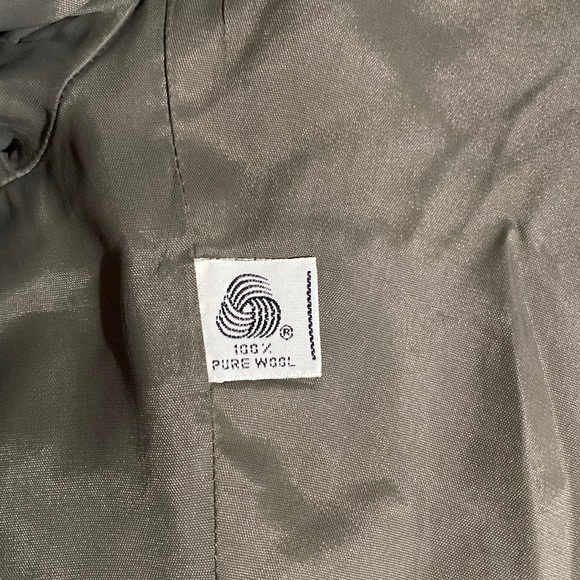 Vintage Christian Dior blazer 6 gray black velvet collar wool business corpcore - Picture 7 of 13